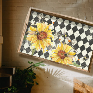 Papier Mousseline Tournesol avec abeilles Ephémère noire Découpage g