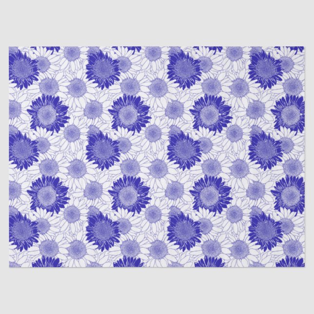 Papier Mousseline Tournesol Bleu (Recto)