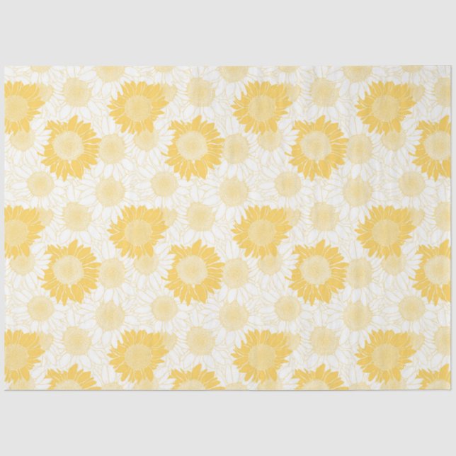 Papier Mousseline Tournesol jaune (Recto)