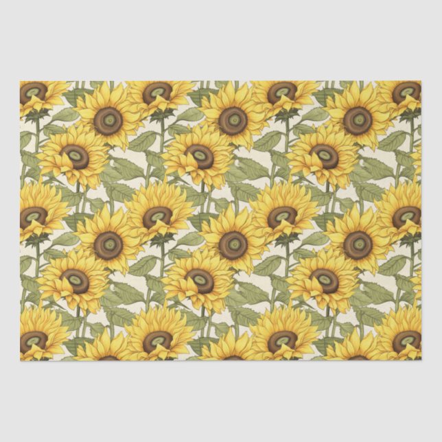 Papier Mousseline Tournesol jaune vif (Recto)