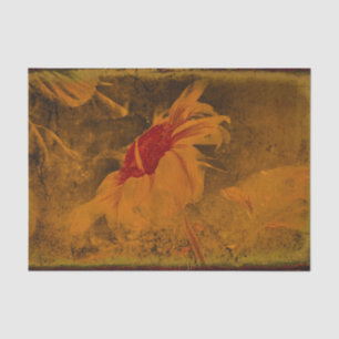 Papier Mousseline Tournesol orange automnal Texture vintage antique