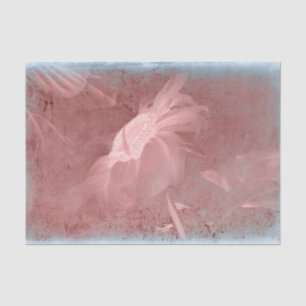 Papier Mousseline Tournesol Rose Gris Vintage Antique Ancienne Textu