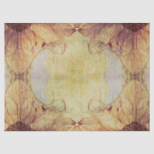 Papier Mousseline Tournesol Vintage Jaune Brown Grunge Texture