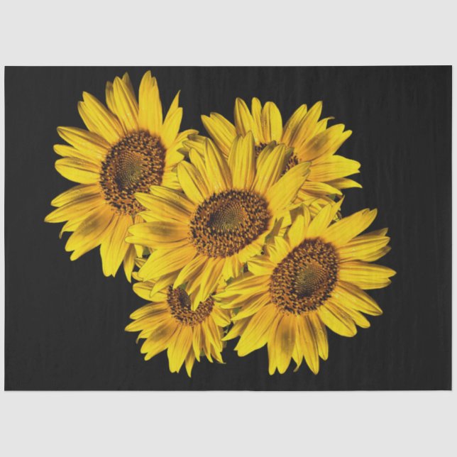 Papier Mousseline Tournesols  (Recto)