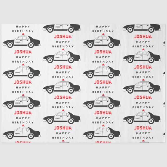 Papier Mousseline Toy Police Car Custom (Recto)