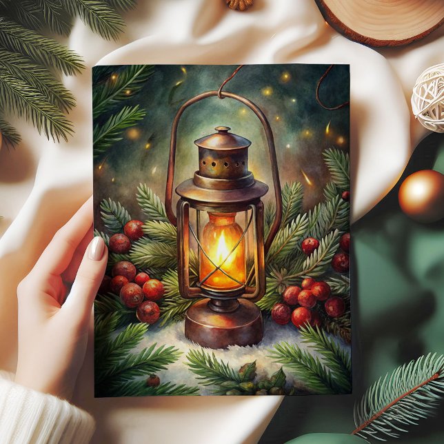 Papier Mousseline Traditional Christmas lantern holly tissue paper (Traditional Christmas lantern holly tissue paper)