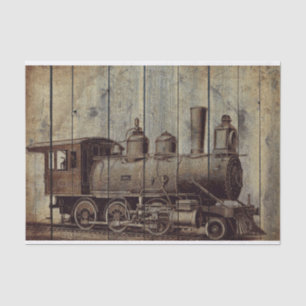 Papier Mousseline Train à vapeur Vintage