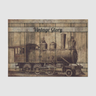 Papier Mousseline Train vintage