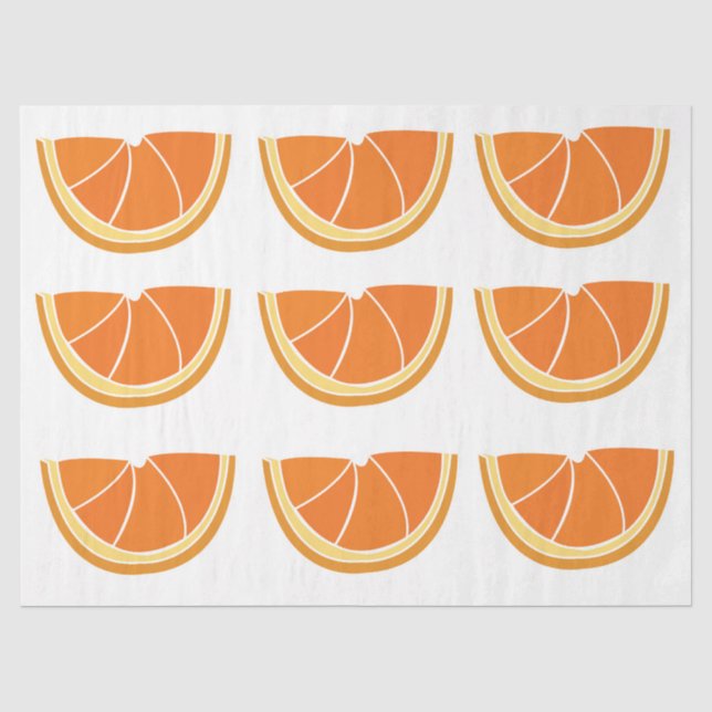 Papier Mousseline Tranche de fruit orange  (Recto)