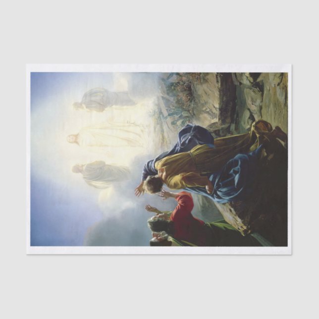 Papier Mousseline Transfiguration de Jésus, Découpage (Recto)