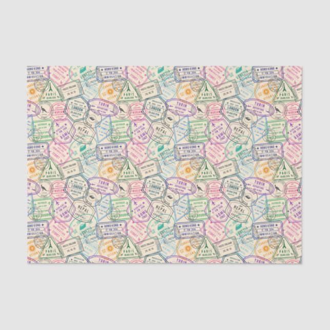 Papier Mousseline Travel Stamps (Recto)