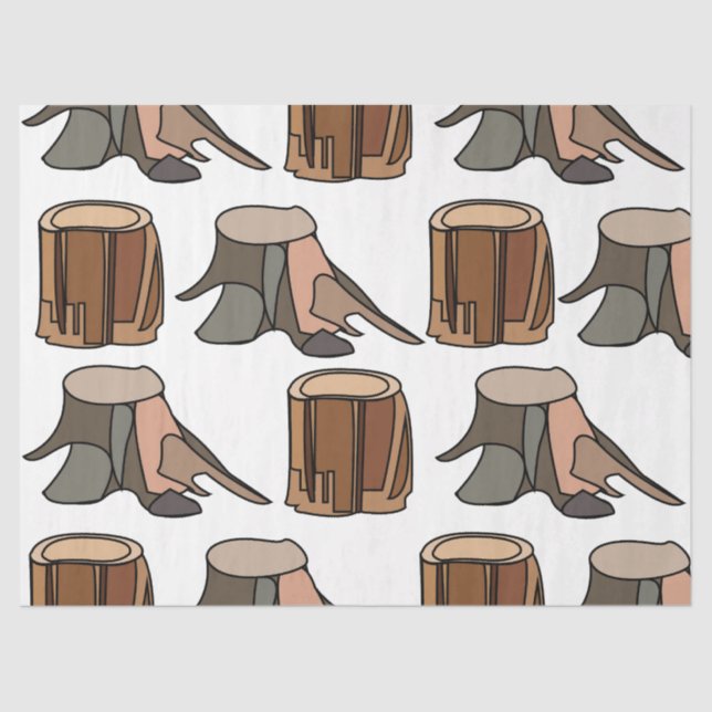 Papier Mousseline Tree Stump (Recto)