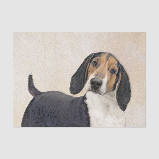 Papier Mousseline Treeing Walker Coonhound Peinture - Art original (Recto)