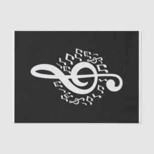 Papier Mousseline Tref Clef Tissu Papier Musique Dessin Découpage