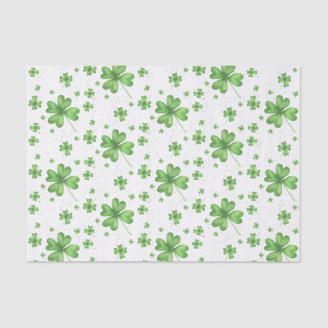 Papier Mousseline Trèfle à quatre feuilles Shamrock (Recto)