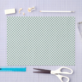 Papier Mousseline Trèfle Micro Point (Vert sur vert clair)