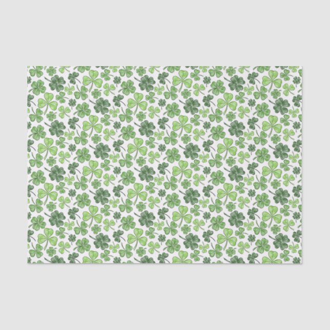 Papier Mousseline Trèfle Vert (Recto)