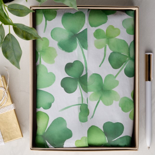 Papier Mousseline Trèfles verts (Créateur téléchargé)