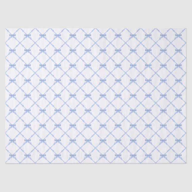 Papier Mousseline Trellis en bambou bleu avec les vaches (Recto)