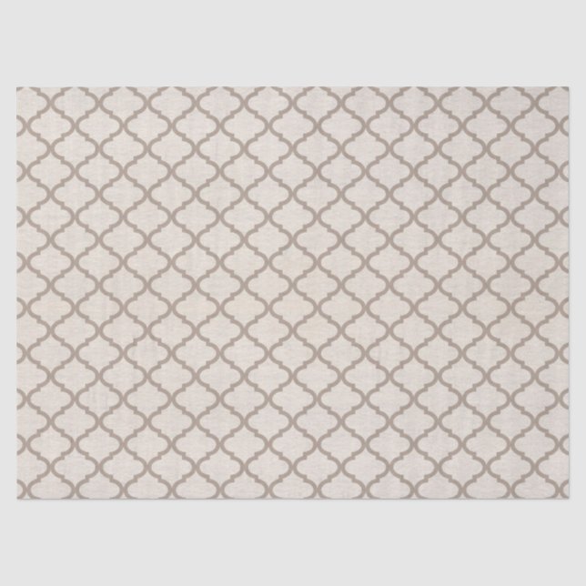 Papier Mousseline Trellis Marocain os/beige  (Recto)