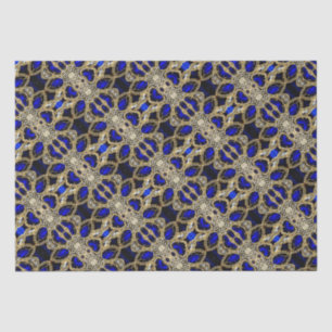 Papier Mousseline Trendy Stylish Turquoise Or Silver Sapphire Bleu