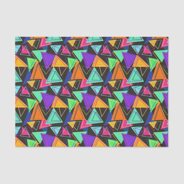 Papier Mousseline Triangles Dans La Couleur (Recto)