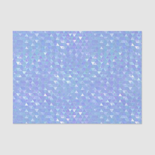 Papier Mousseline Triangles Géométriques Tendance Bleu Violet pour F (Recto)
