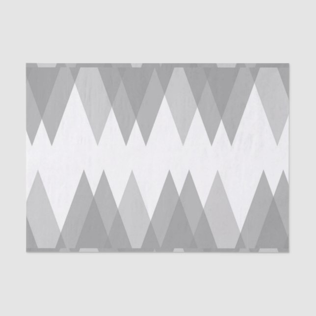 Papier Mousseline Triangles gris (Recto)