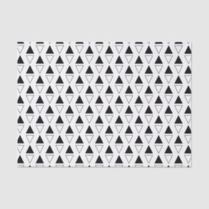 Papier Mousseline Triangles noires et blanches