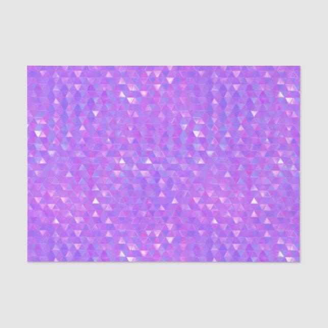 Papier Mousseline Triangles Tendances Rose Violet Géométrique Fête (Recto)