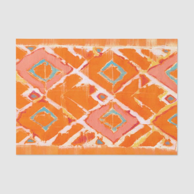 Papier Mousseline Tribal orange II (Recto)