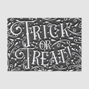 Papier Mousseline Trick or Treat Vintage Craie Os Soirée Halloween