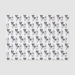 Papier Mousseline Tricolor Rough Coat Jack Russell Terrier Chiens