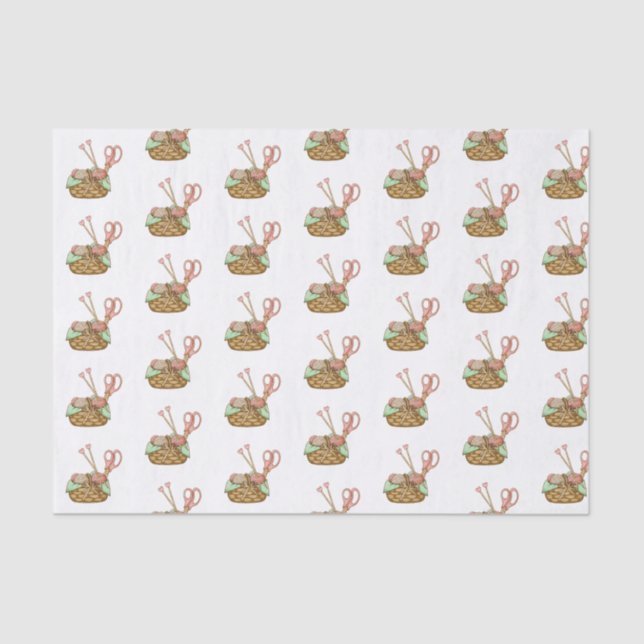 Papier Mousseline Tricot à thème (Recto)