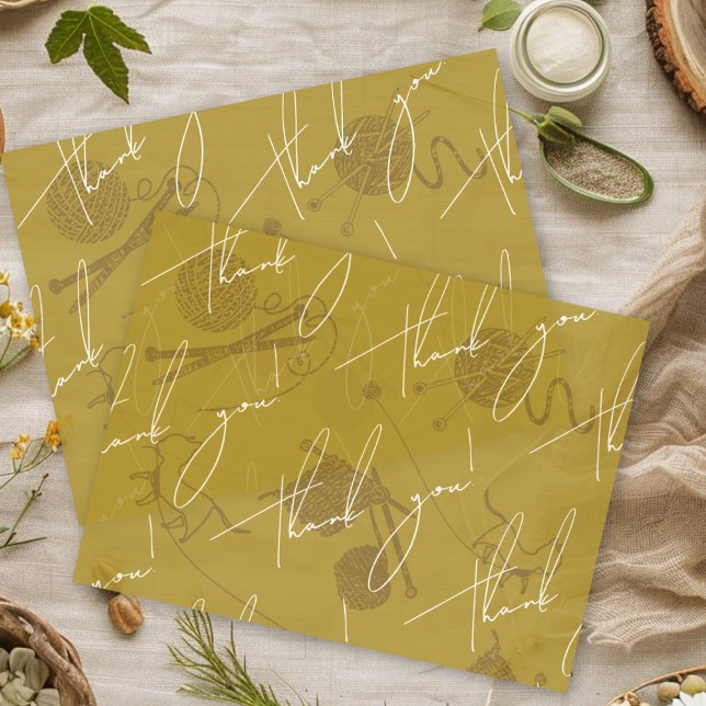 Papier Mousseline Tricot Aiguilles Merci (Créateur téléchargé)