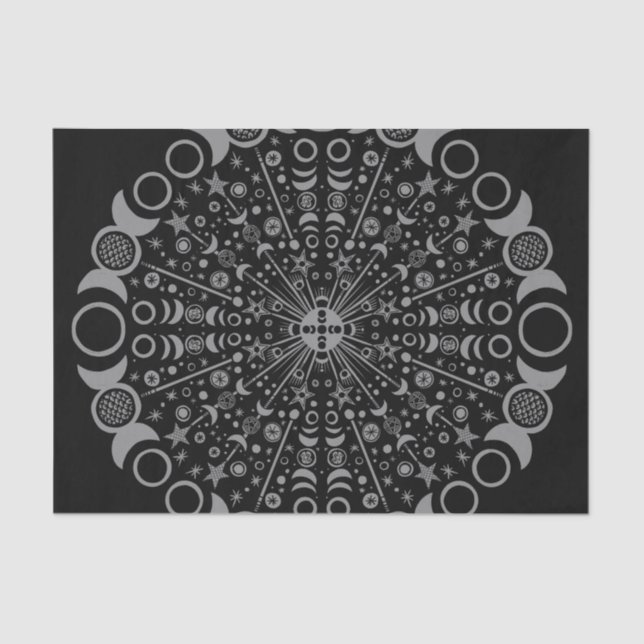 Papier Mousseline Triple Moon Mandala (Recto)