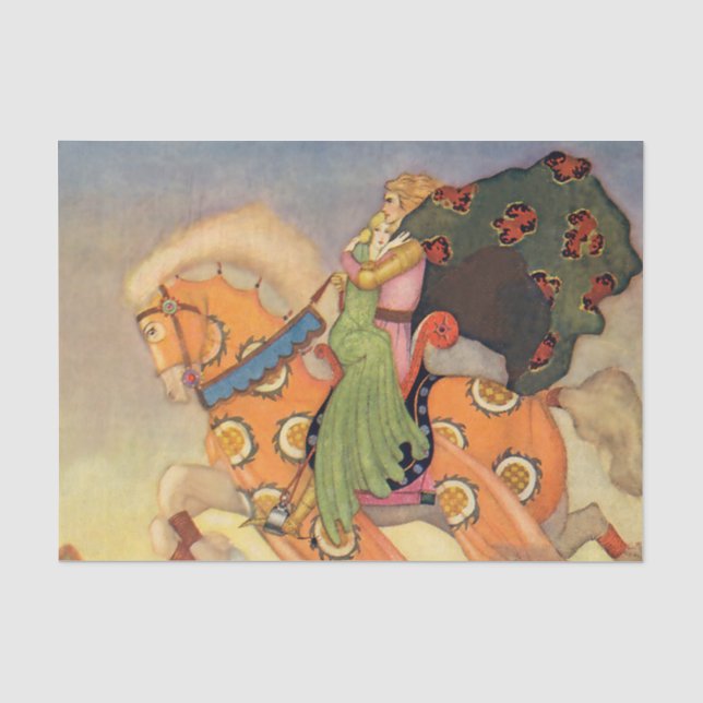 Papier Mousseline « Tristram porte son amour » par Thomas Mackenzie (Recto)