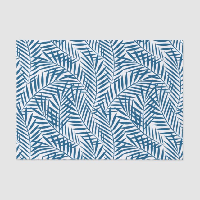 Papier Mousseline Tropcal bleu (Recto)