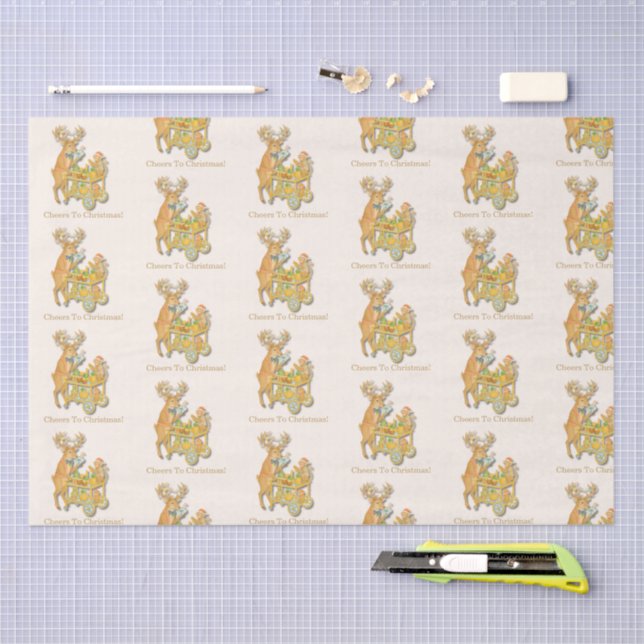 Papier Mousseline Tropical Chinoiserie Christmas Bar cart (Artisanat)