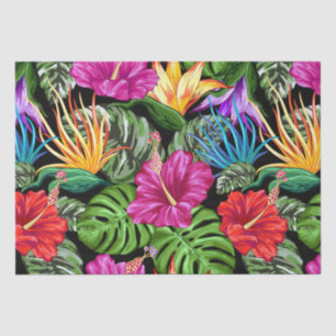 Papier Mousseline Tropical Floral Motif d'humeur estivale