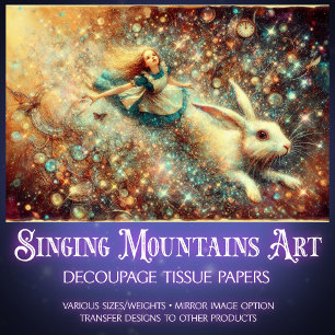 Papier Mousseline Trou de lapin surréaliste de monde imaginaire fant