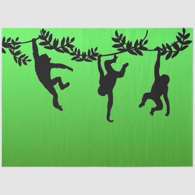 Papier Mousseline Troupe de singe (Recto)