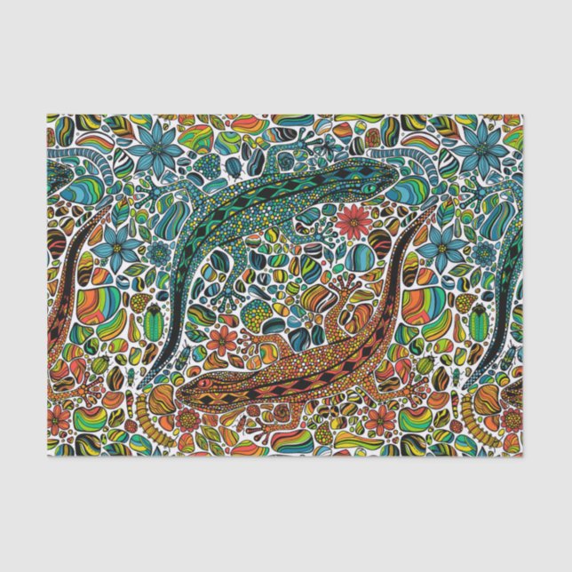 Papier Mousseline Trouvez les geckos (Recto)