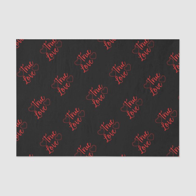 Papier Mousseline True Love Red Valentine's (Recto)