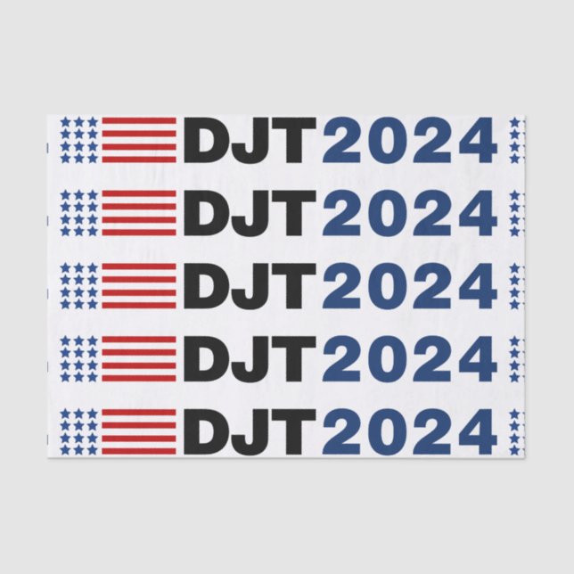 Papier Mousseline Trump 2024 DJT (Recto)