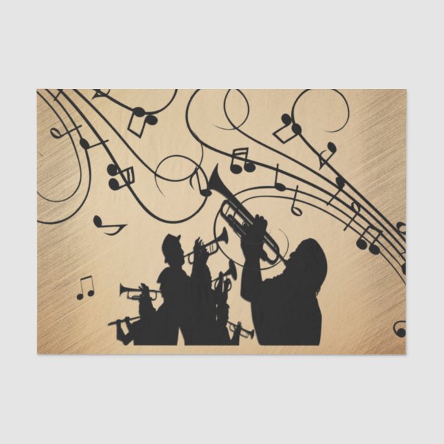 Papier Mousseline Trumpet Section Musique rustique (Recto)