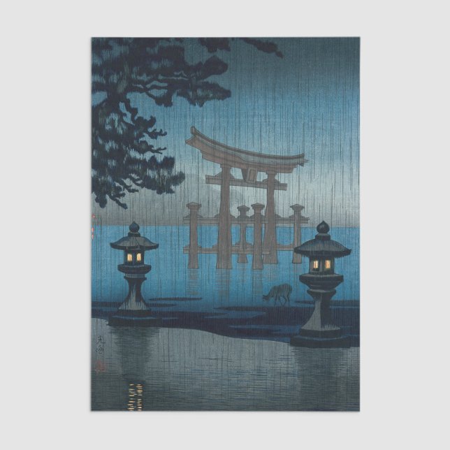 Papier Mousseline Tsuchiya Koitsu - Miyajima dans la pluie (Créateur téléchargé)