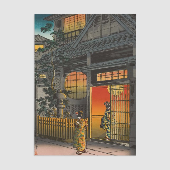 Papier Mousseline Tsuchiya Koitsu - Side Street Araki à Yotsuya (Créateur téléchargé)