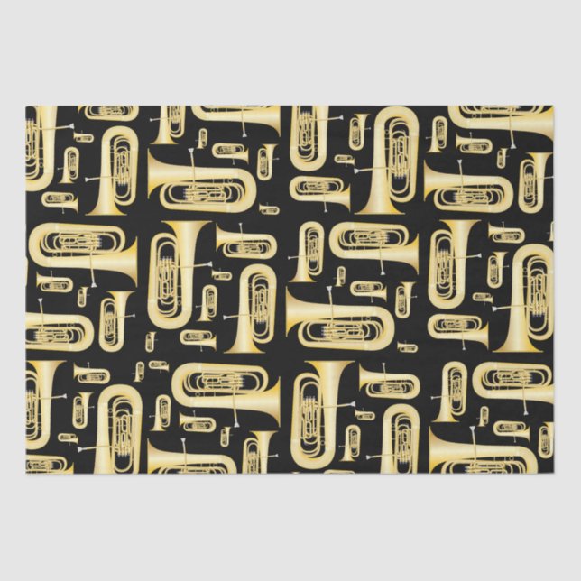 Papier Mousseline Tuba Musicien bande Enseignant Tissu Papier (Recto)