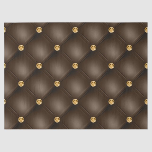 Papier Mousseline Tufé Brown et or (Recto)